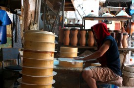 Young Artisan making Bendir