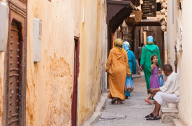 Fez people in street